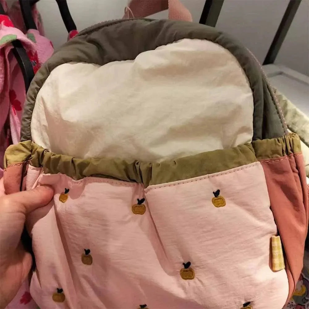 Cute Apple Print Lightweight Backpacks