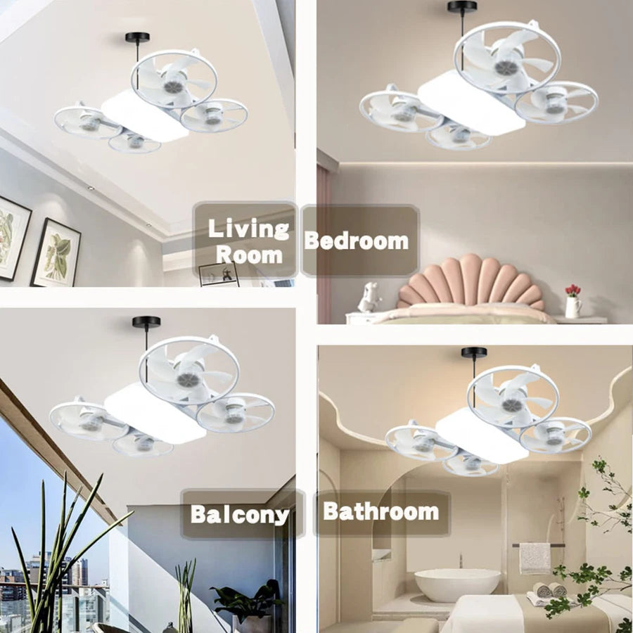 50W LED Drone Ceiling Fan Light with Remote