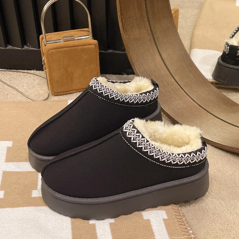 Women's Winter Warm Cashmere Snow Boots & Plush Slippers