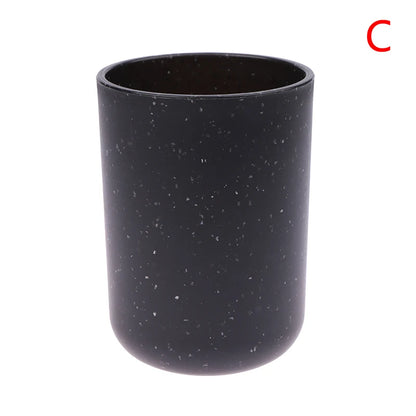 Black Bathroom Toothbrush Holder With Bamboo Cover Lotion Dispenser Soap Box