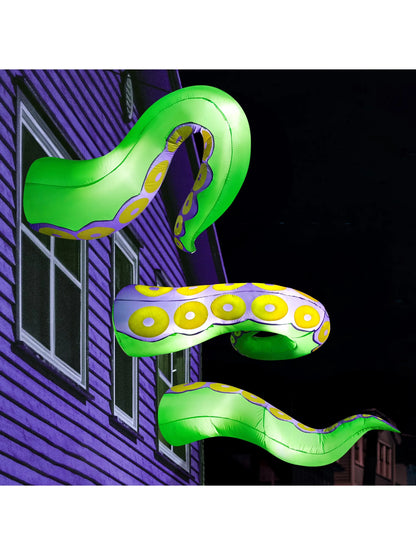 3 Pcs Giant Halloween Inflatable Octopus Tentacles with Built-in LEDs