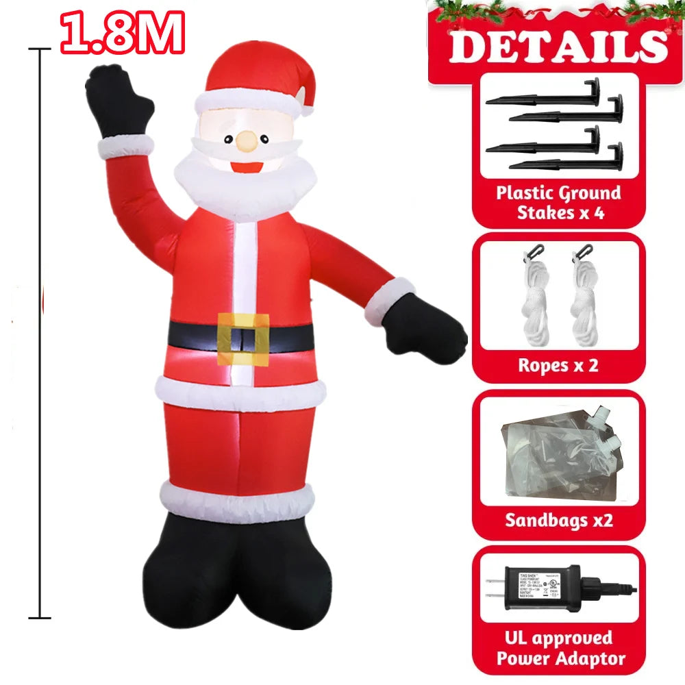 Inflatable Christmas Decorations with Built-in LED Lights