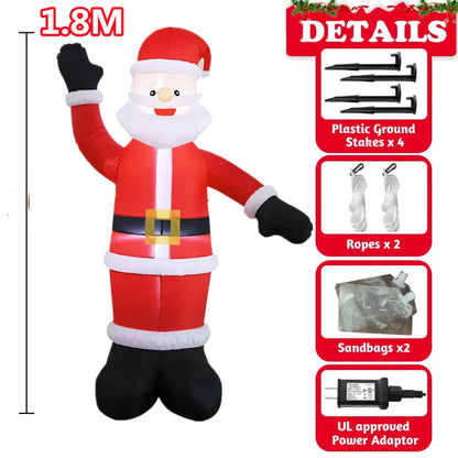 Inflatable Christmas Decorations with Built-in LED Lights