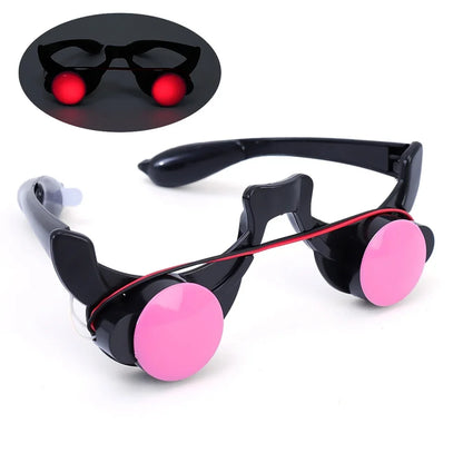 Glow-in-the-Dark LED Red Eye Horror Glasses for Halloween
