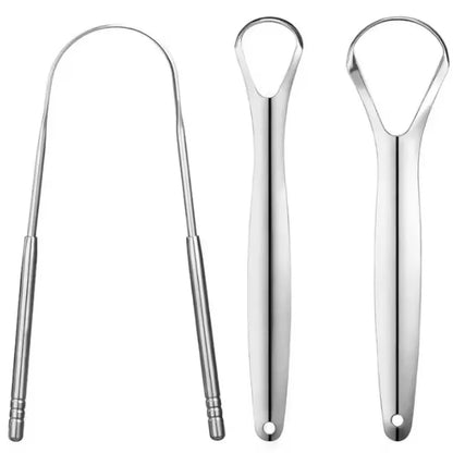 Stainless Steel Tongue Scraper Set