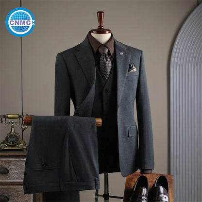 Men's Single-Breasted 2-Piece Formal Business Suit Set