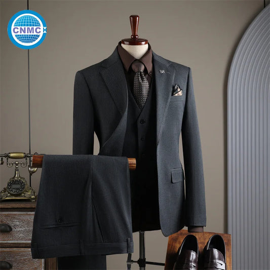 Men's Single-Breasted 2-Piece Formal Business Suit Set