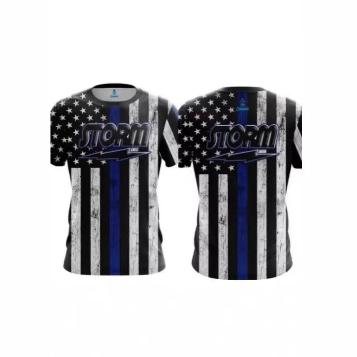 Storm Marble Fluid Graphic Performance Bowling Jersey