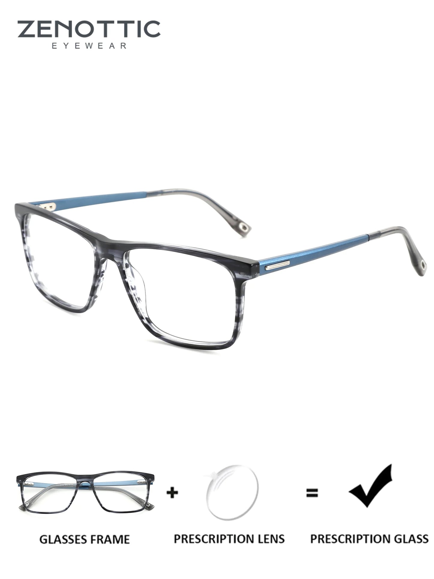 ZENOTTIC Japanese Style Square Glasses