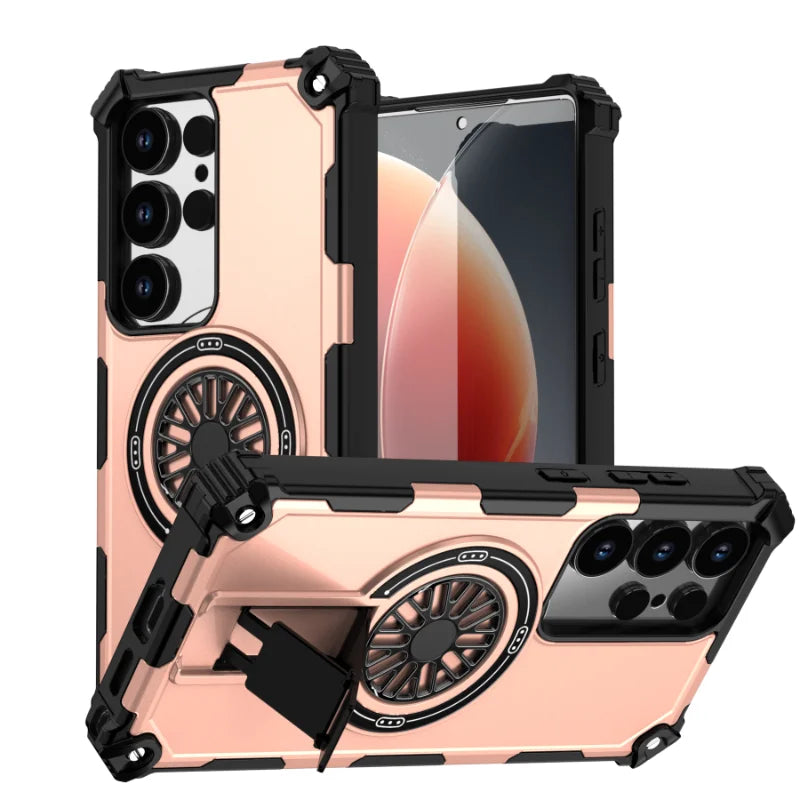Armor 2-in-1 Shockproof Magnetic Adhesive Protective Case for Samsung