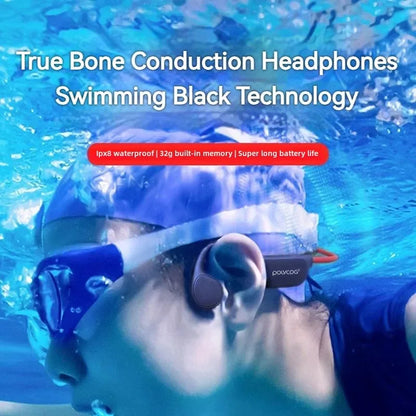IPX8 Waterproof Bone Conduction Headphones with Built-in 32GB MP3 & Bluetooth 5.3