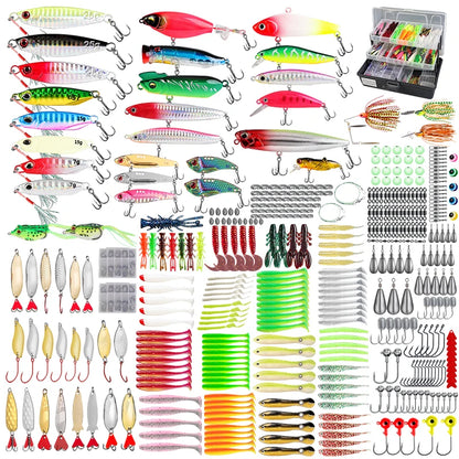 TAIYU Multi-Piece Fishing Lures & Tackle Kit with Soft & Hard Baits
