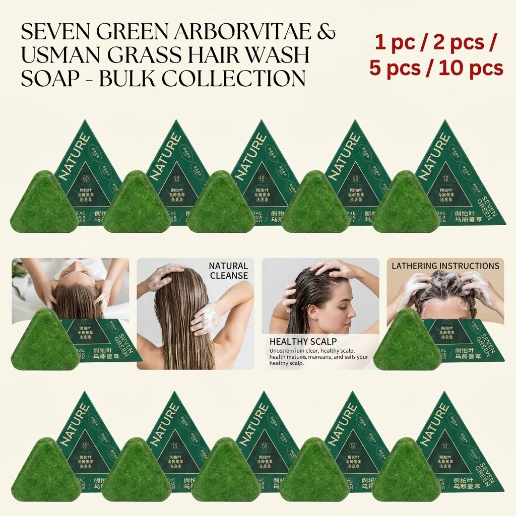 Seven Green Thuja Tiliacea Herbal Shampoo Bar (120g)