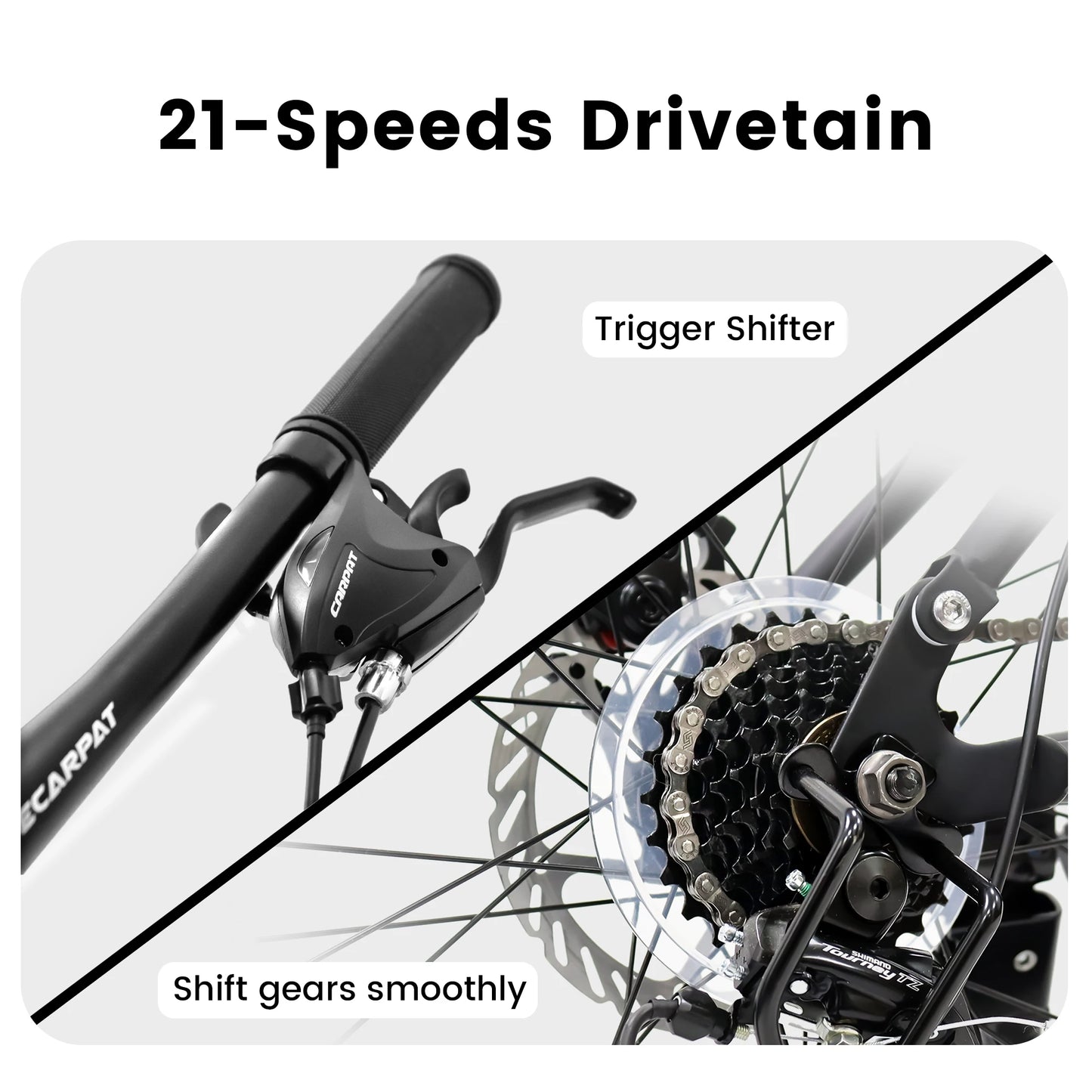 Ecarpat Dual Full Suspension 21-Speed Mountain Bike