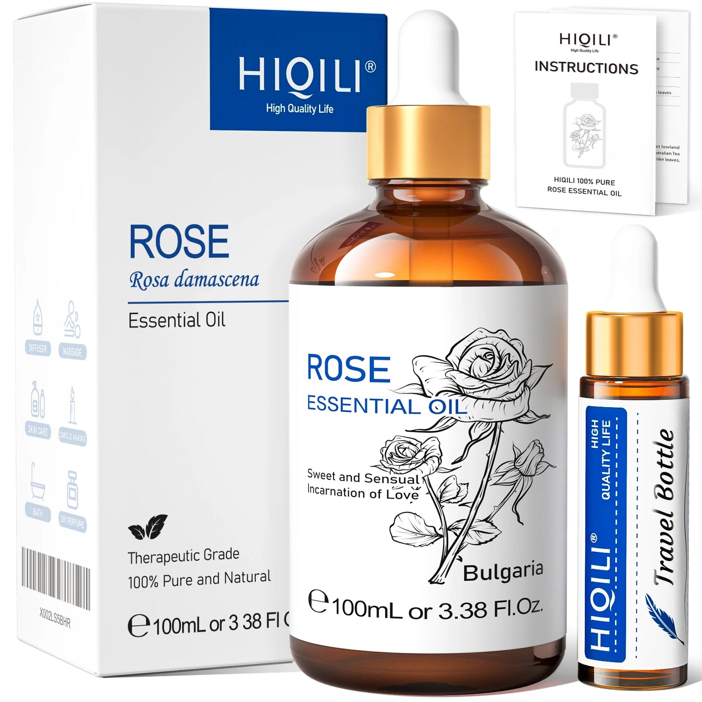 HIQILI 100% Pure Natural Essential Oil (100ml / 3.38 fl. oz)