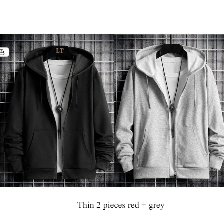 Men's Thermal Sherpa-Lined Zip-Up Fleece Hoodie