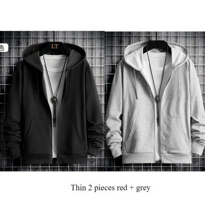 Men's Thermal Sherpa-Lined Zip-Up Fleece Hoodie