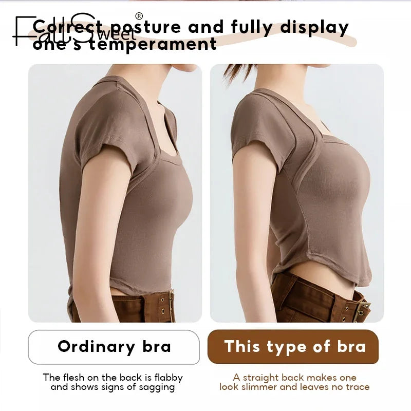 FallSweet Wireless Posture Correction Bra with Cross Back
