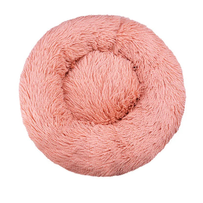 Round Warm Plush Washable Pet Bed