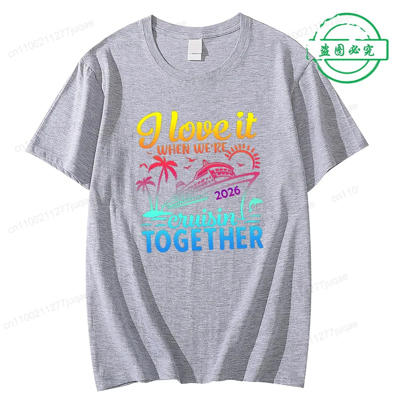 Women’s Cruise Squad 2026 Graphic T-Shirt – Casual Short Sleeve Vacation Tee