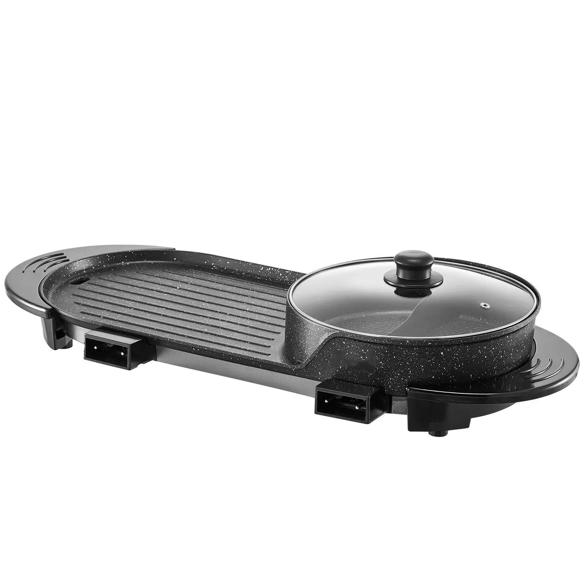 Hot Pot with Grill, 2200W 2-in-1 Electric Smokeless Grill and Hot Pot