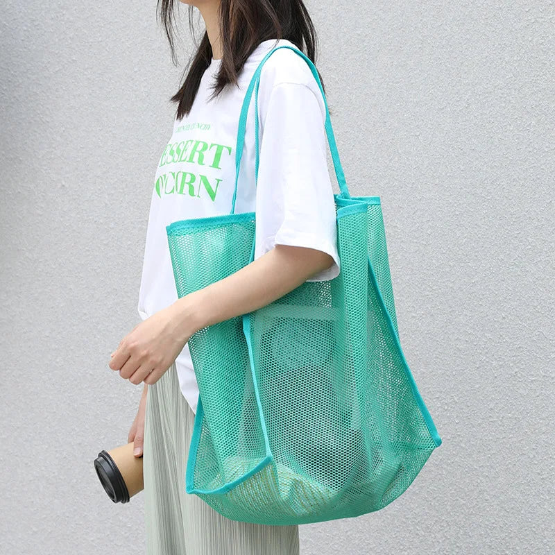 Fashion Mesh Designer Beach Travel Totes