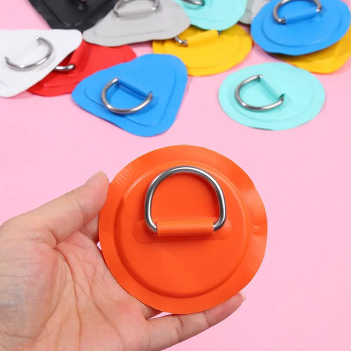 D Ring Triangle Stainless Steel Pad/Patch With Glue Inflatable Rafts