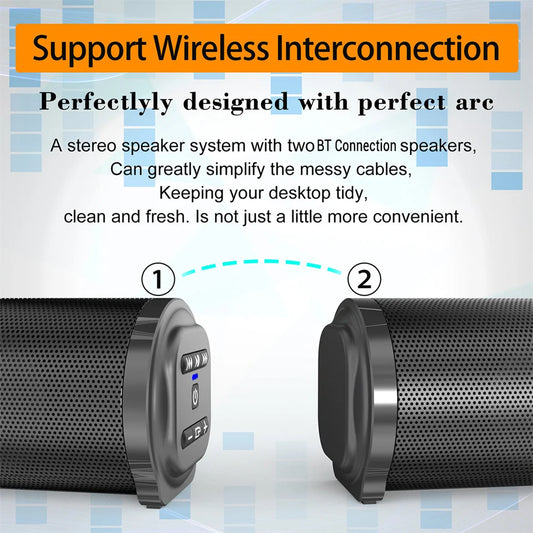 Wireless Bluetooth TV Soundbar Speaker with Subwoofer Effect