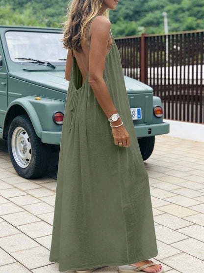 Strapless Backless Long Loose Dress