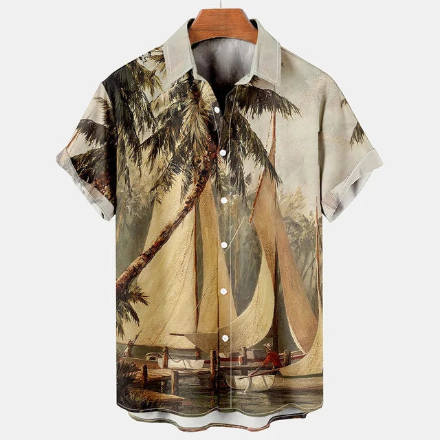 Vibrant Parrot Tropical Floral Print Shirt