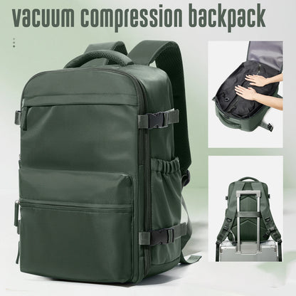 Vacuum Compression Expandable Travel Backpack & Laptop Bag