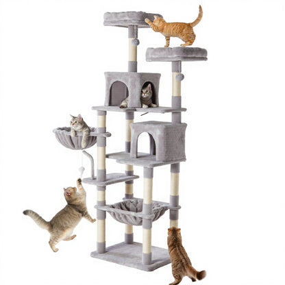 JHK 71-Inch Tall Multi-Cat Climbing Tower & Condo