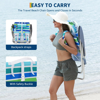 Portable Backpack Beach Chair 2 Pack