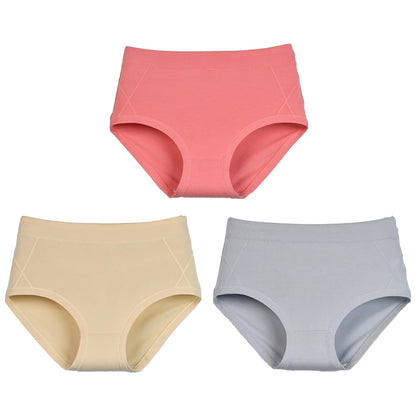 Women's High Waist Cotton Briefs (3-Pack)