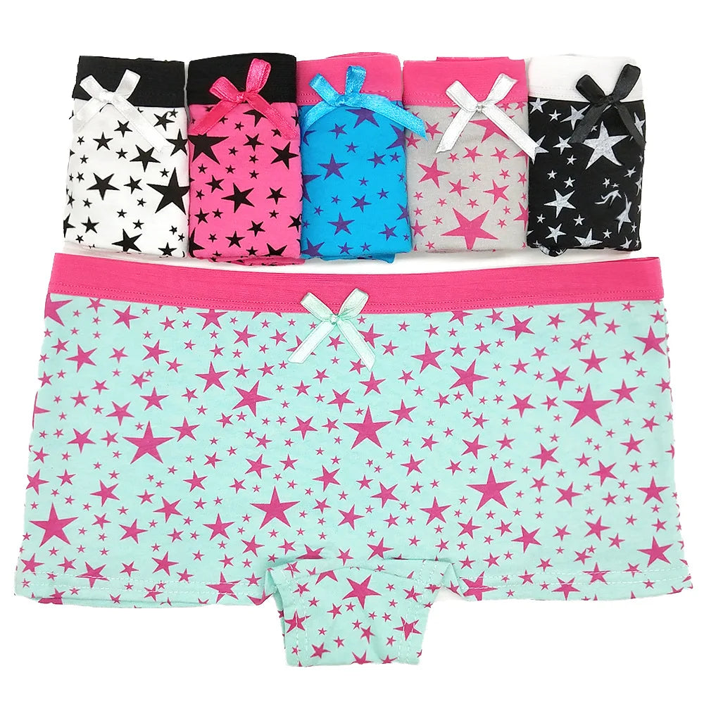 5Pcs Cotton Low Rise Boyshorts