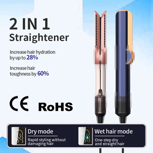 2-in-1 Hair Straightener and Dryer Combo