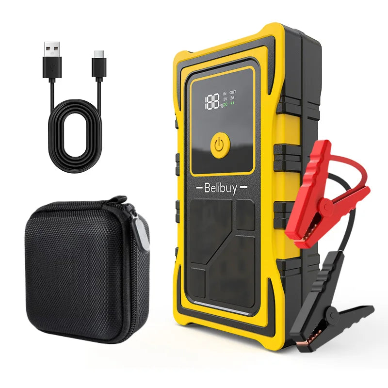 800A Peak 12V Portable Car Jump Starter – Emergency Battery Booster & Power Bank with LED Light