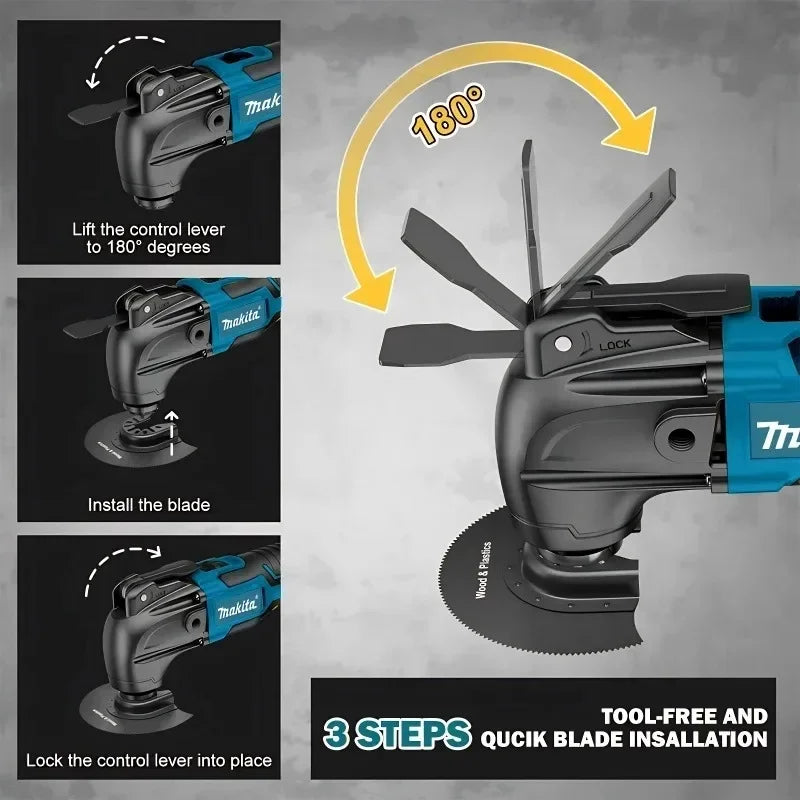 Makita DTM51 18V Cordless Oscillating Multi-Tool - 6-Speed Quick Release Electric Trimmer & Shovel