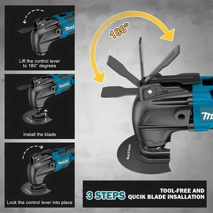 Makita DTM51 18V Cordless Oscillating Multi-Tool - 6-Speed Quick Release Electric Trimmer & Shovel