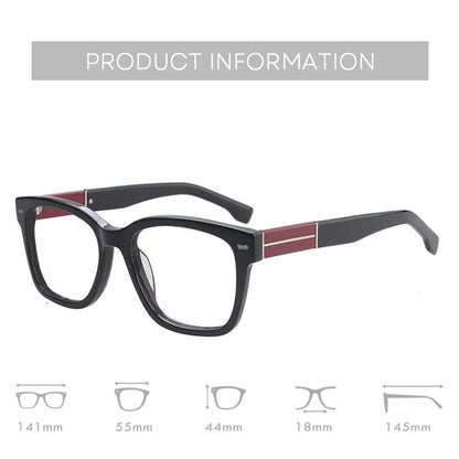 BLUEMOKY Retro Acetate Square Prescription Glasses