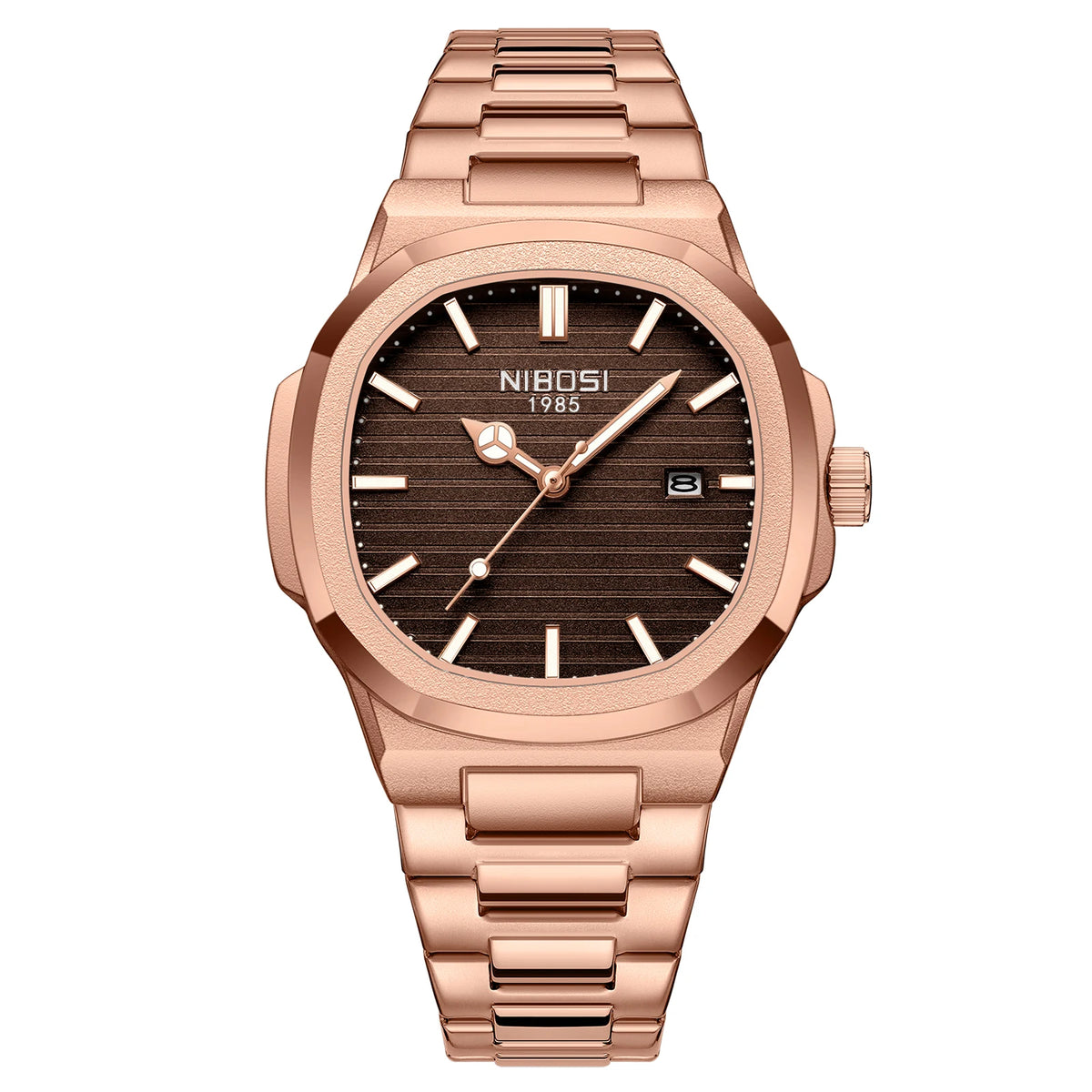 NIBOSI Men's Stainless Steel Analog Quartz Military Watch