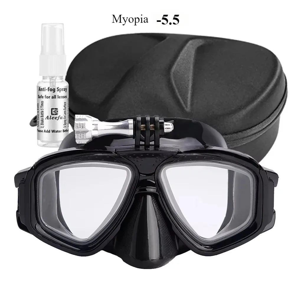 Tempered Lends Diving Mask with GoPro Mount