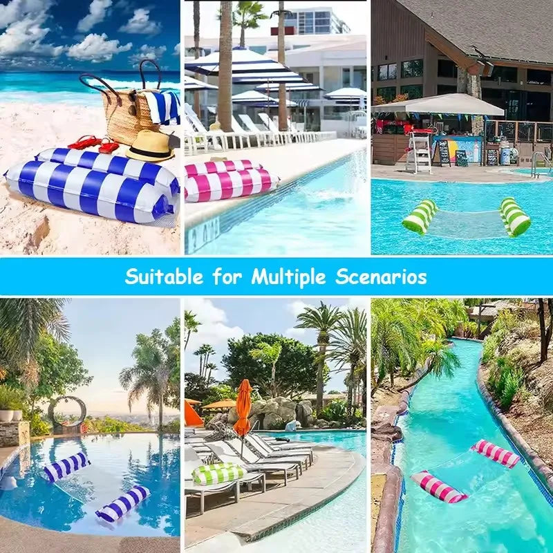 Inflatable Foldable Floating Row Water Hammock