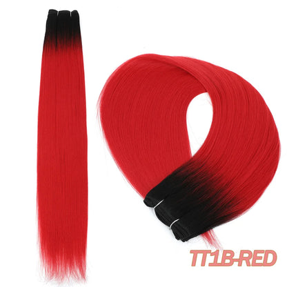 Bone Straight Synthetic Hair Bundles