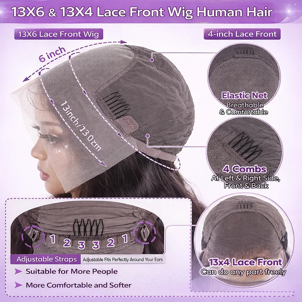 13x4 HD Transparent Lace Front Short Straight Bob Wig (100% Human Hair)