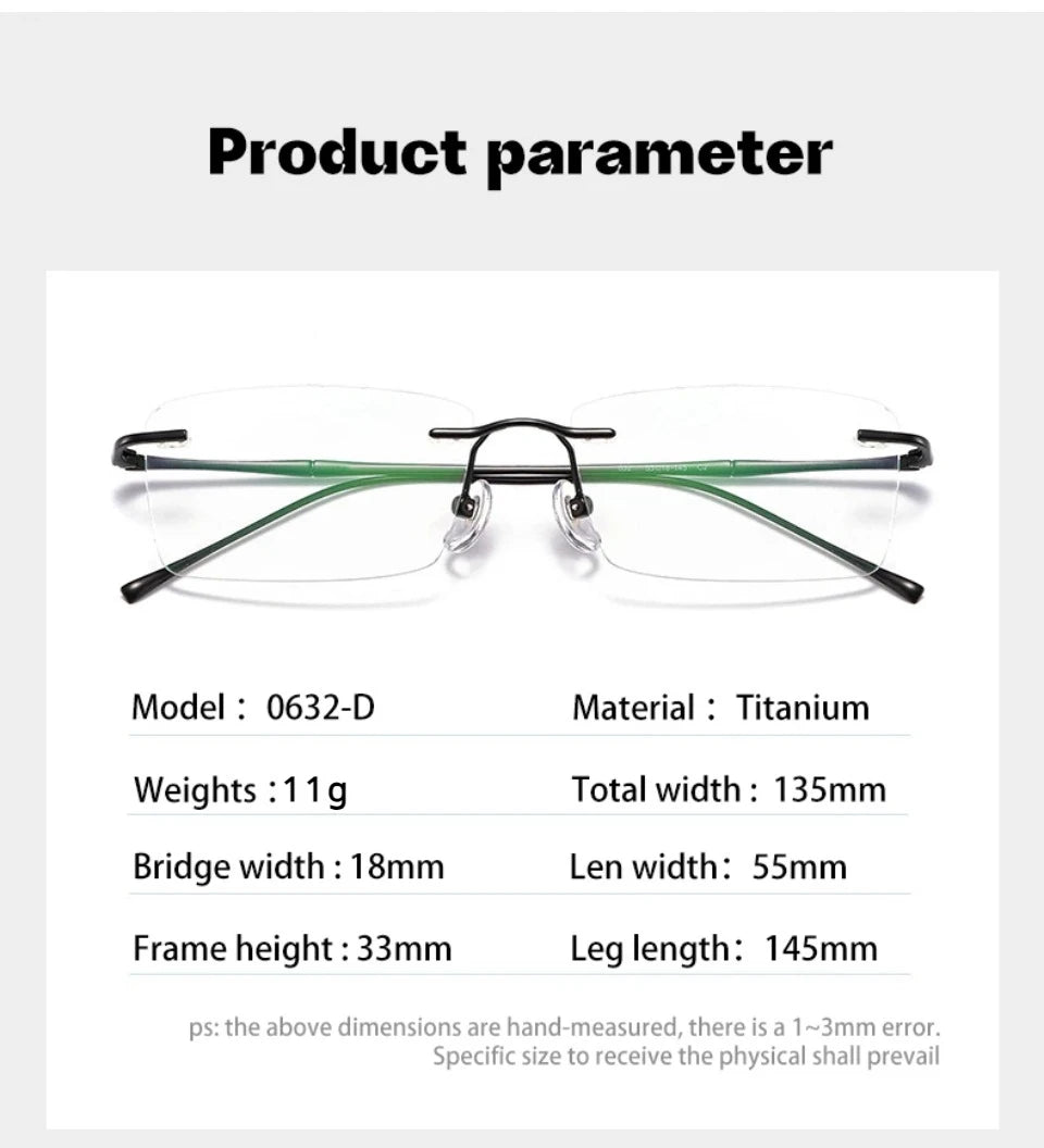 VICKY Ultra-light Titanium Reading Eyeglass Frames