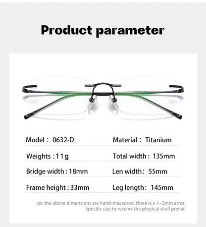 VICKY Ultra-light Titanium Reading Eyeglass Frames
