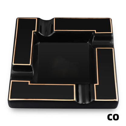 Large 4-Slot Ceramic Cigar Ashtray
