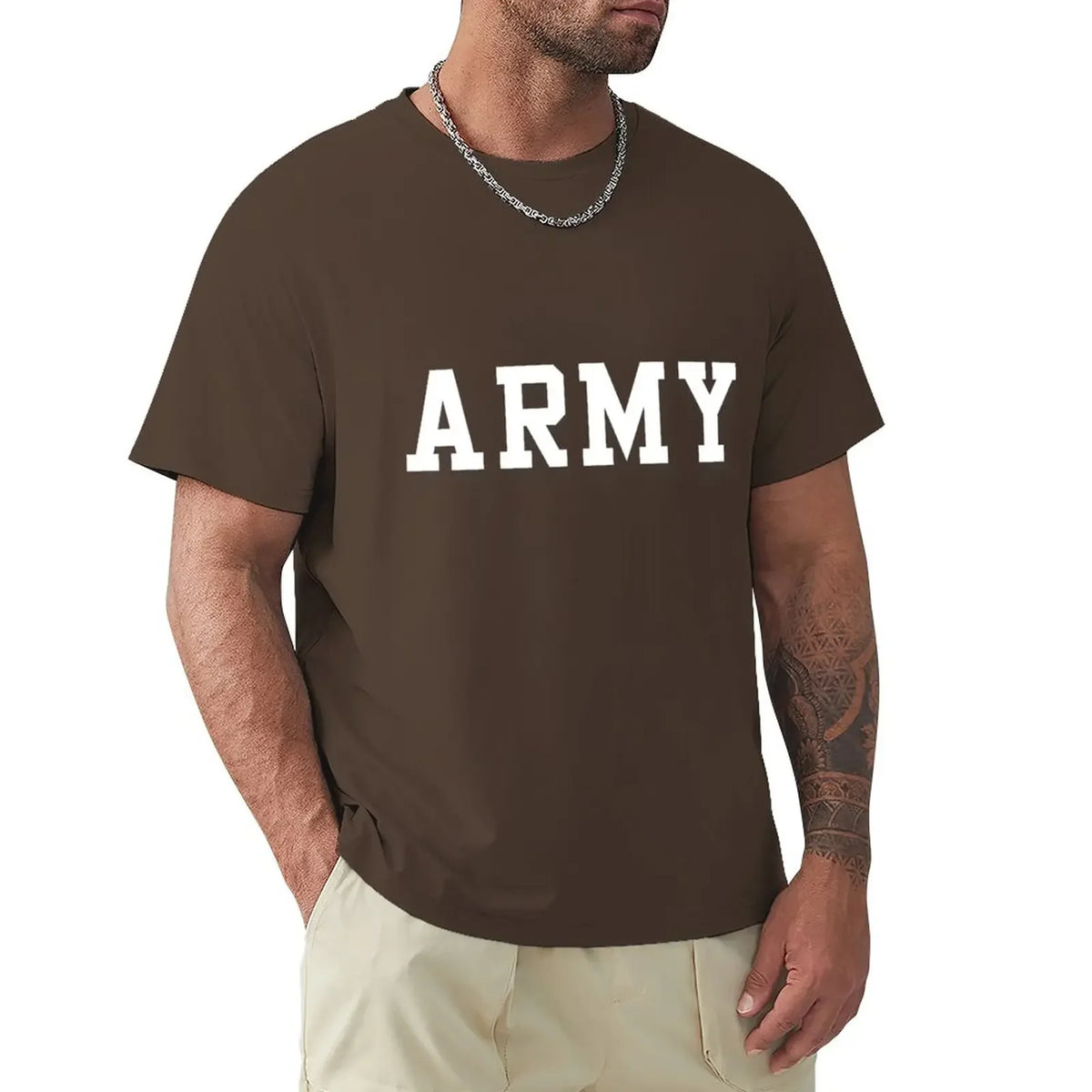 Cal Robertson Zero Day ARMY Graphic Cotton T-Shirt