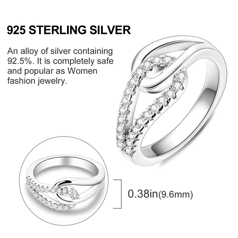 925 Sterling Silver Infinite Love Cubic Zircon Ring